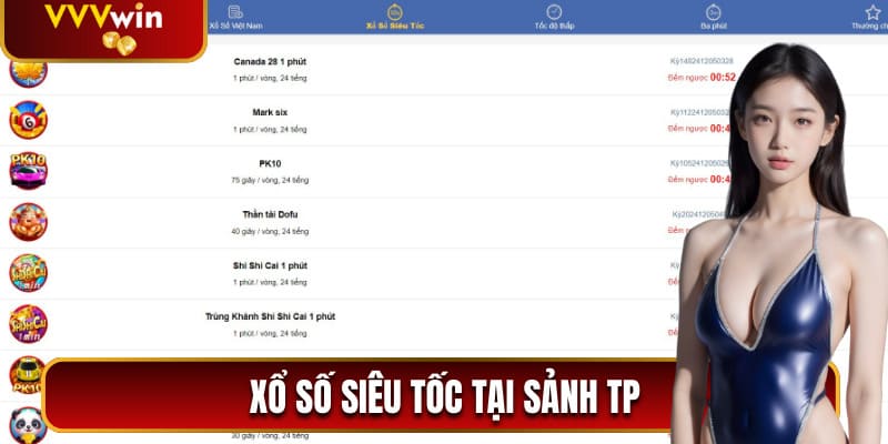 Xổ số siêu tốc tại sảnh TP